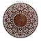 Brown Wood Handmade Intricately Carved Floral Wall Decor with Mandala Design 36" x 1" x 36"